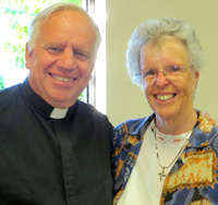 Father Ralph Sommer, pastor of St. Bernard's Roman Catholic Church, with Sister Margaret Sammon, OP (Amityville)