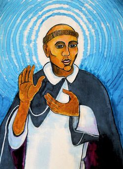 painting of st dominic with reflection