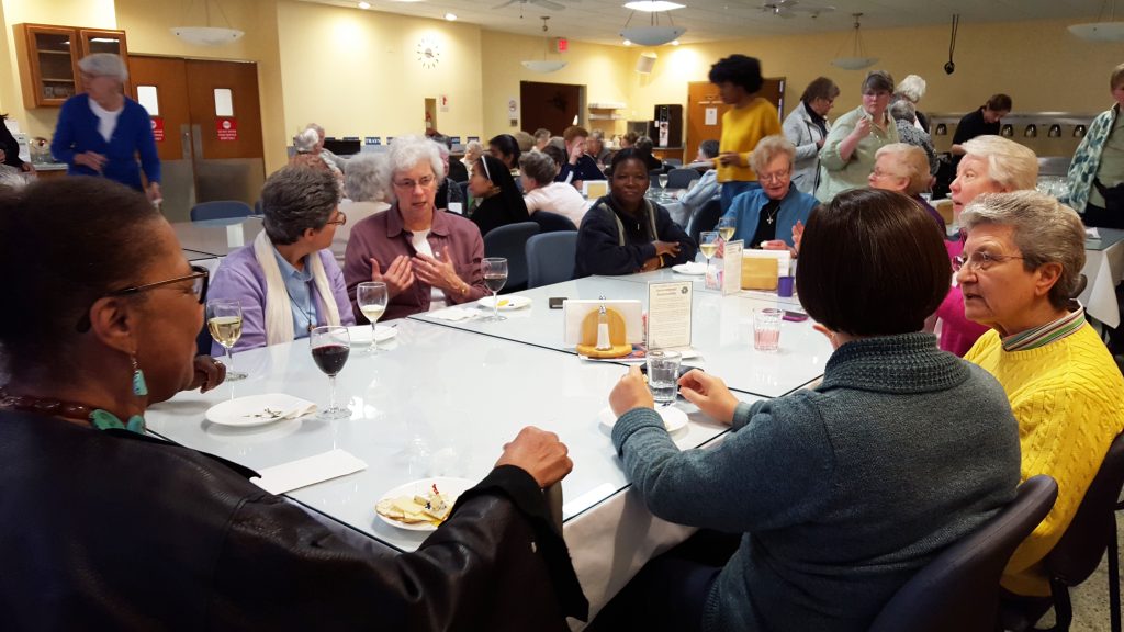 Sisters gathered for conversation at Mariandale.